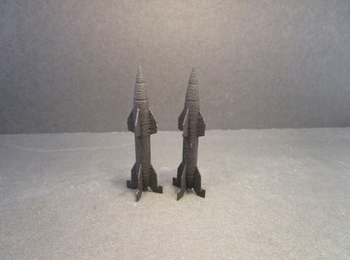 1/144 set of two Wasserfall German rockets 3d printed 