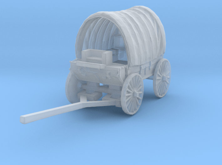 N Scale Covered Wagon 3d printed This is a render not a picture