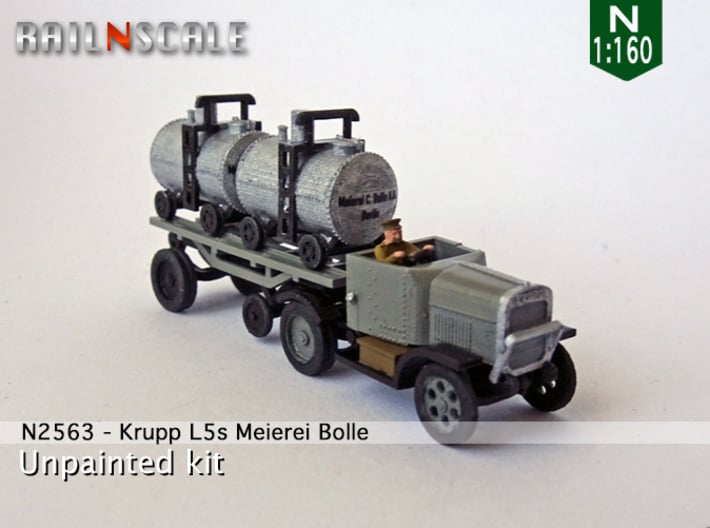 Krupp L5s Meierei C. Bolle (N 1:160) 3d printed