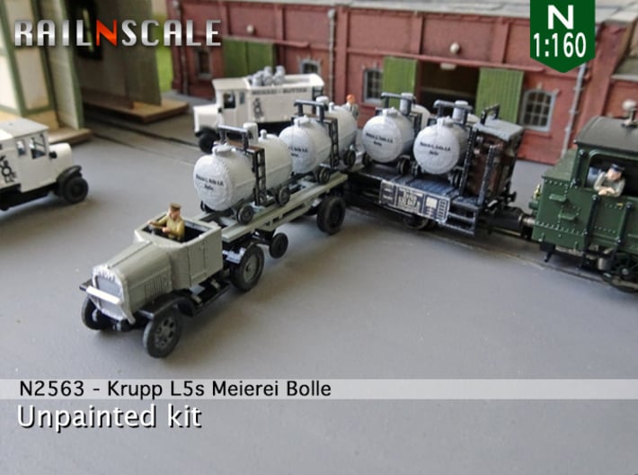 Krupp L5s  Meierei C. Bolle (N 1:160) 3d printed 
