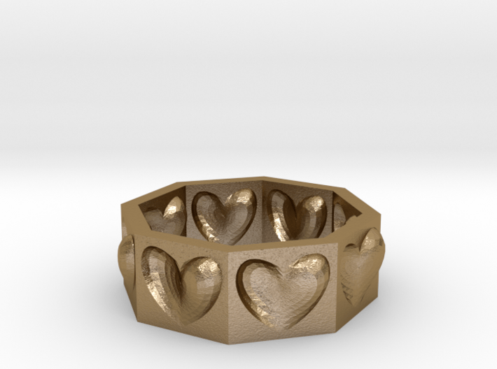Half Hearted Ring ... a ring with a twist  3d printed 