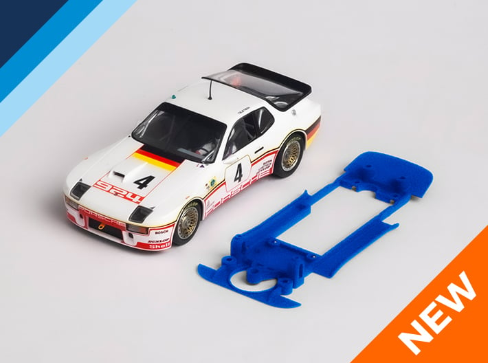 1/32 Falcon Porsche 924 Chassis for Slot.it SW pod 3d printed Chassis compatible with Falcon Slot Porsche 924 body (not included)