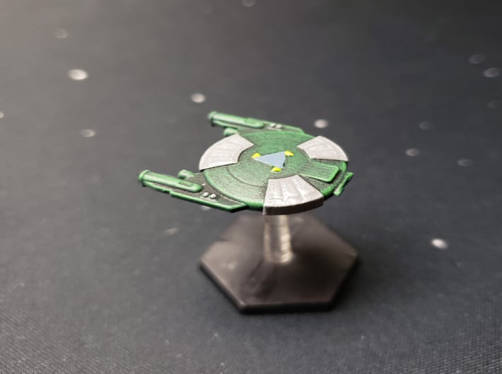 3788 Scale Andromedan Cobra Destroyer SRZ 3d printed Ship (Smooth Fine Detail Plastic) painted by a fan. Stand not included.