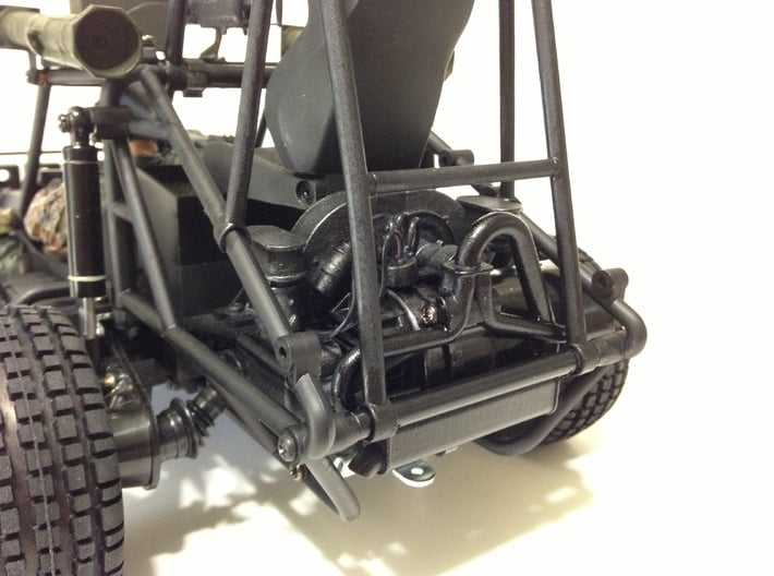 FA10001 Engine for Tamiya Wild One, FAV 3d printed Engine painted with Military exhaust 