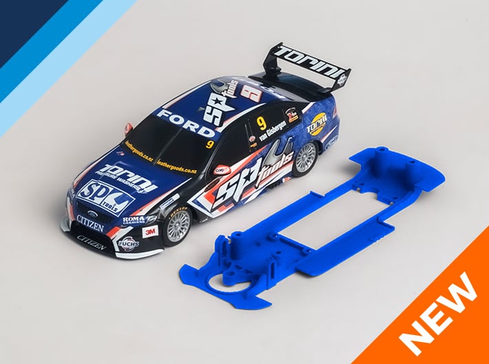 1/32 Scalextric V8 Ford Falcon FG Chassis 3d printed Chassis compatible with Scalextric V8 Ford Falcon FG body (not included)