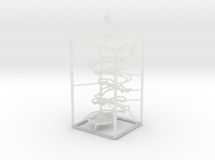 Super Tiny RBS Marble Run Rolling Ball Sculpture 3d printed ghost