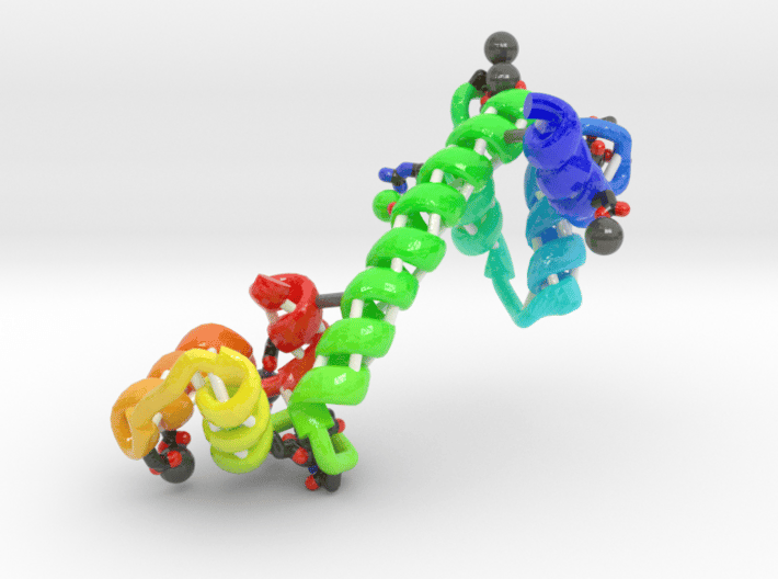 Calmodulin Complexed with Pb 3d printed