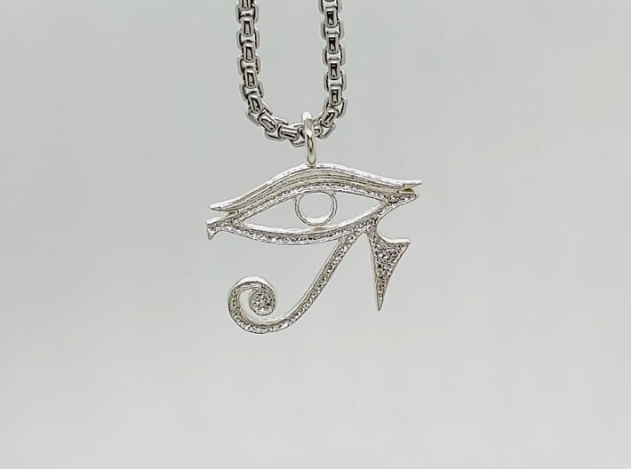 Eye of Horus  3d printed 9.25 Sterling Silver