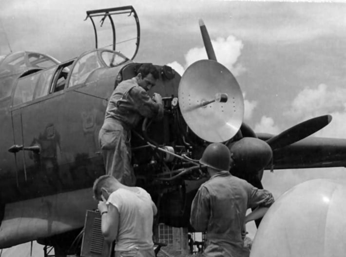 P-61 Black Widow SCR-720C radar dish upgrade, 1/48 3d printed 