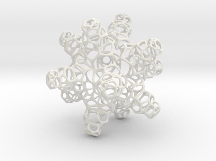 3D Snowflake 3d printed