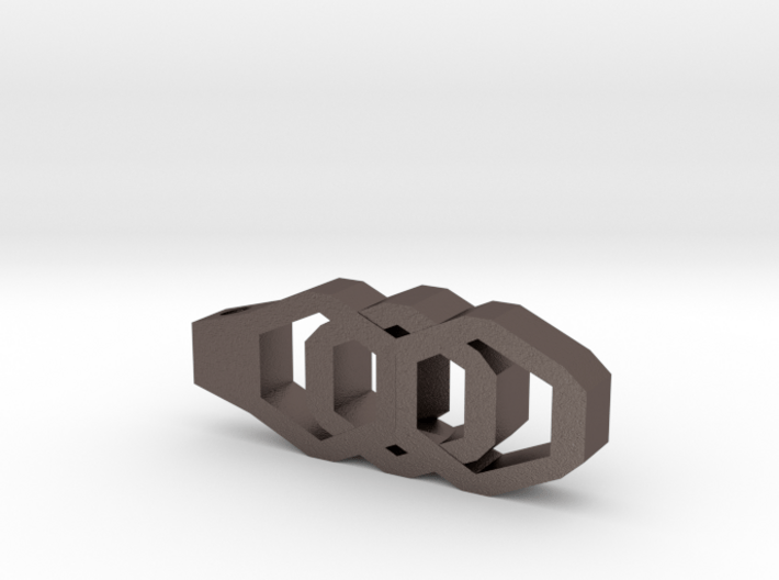Vertical Industrial Hex Nut Slide Pendant  3d printed 
