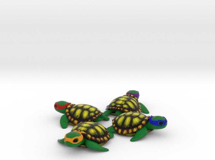 TMNT Little Turtles (4 pieces bundle) 3d printed 