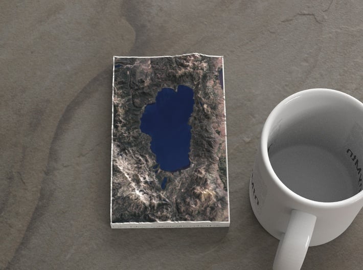 Lake Tahoe, California/Nevada, 1:500000 3d printed 