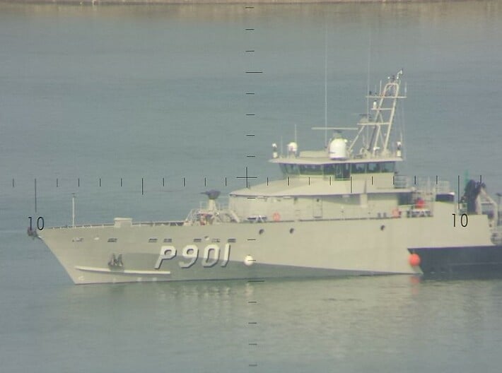 Nameplate Castor P901 3d printed Offshore patrol vessel (Ready Duty Ship) Castor P901.