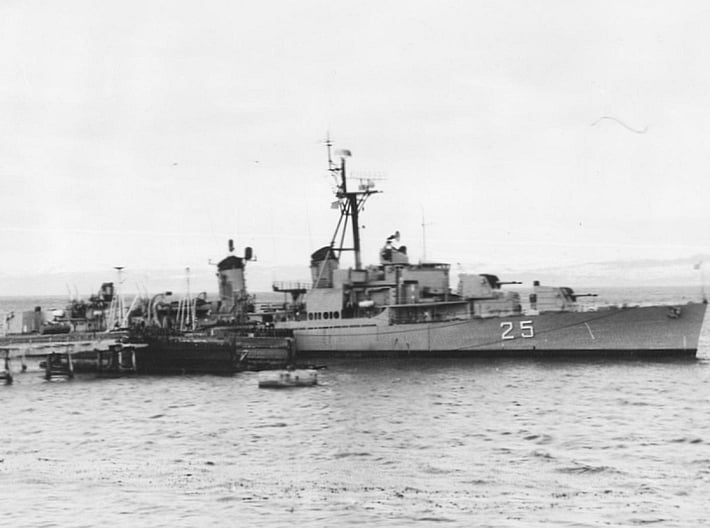 Nameplate ARA Segui 3d printed Allen M. Sumner class destroyer ARA Segui.