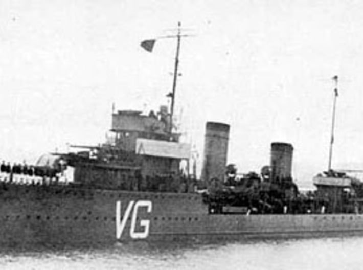 Nameplate Hr.Ms. Van Galen 3d printed Admiralen class destroyer Van Galen.