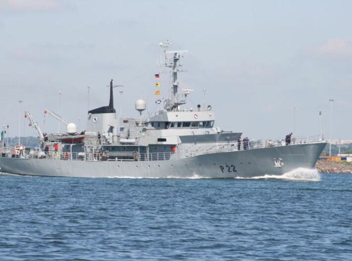 Nameplate LÉ Aoife P22 3d printed Emer class offshore patrol vessel LÉ Aoife P22.