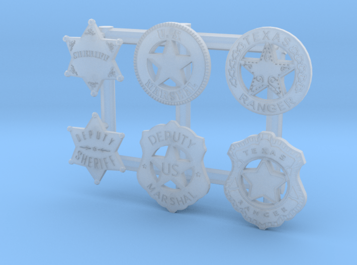 1:6  WESTERN BADGES COLLECTION 3d printed 