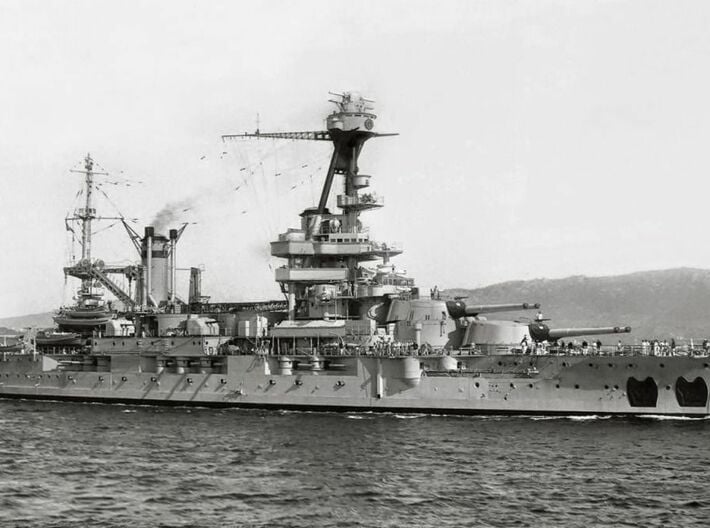 Nameplate Lorraine 3d printed Bretagne class battleship Lorraine.
