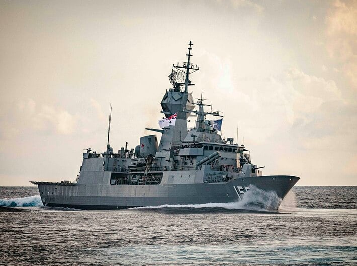Nameplate HMAS Ballarat 3d printed Anzac class frigate HMAS Ballarat.