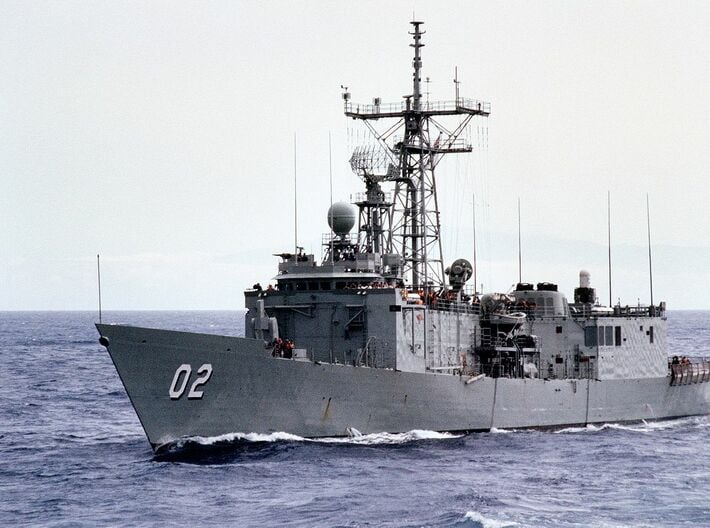 Nameplate HMAS Canberra 3d printed Adelaide-class frigate HMAS Canberra.