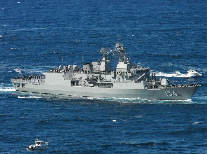 Nameplate HMAS Parramatta 3d printed Anzac class frigate HMAS Parramatta.