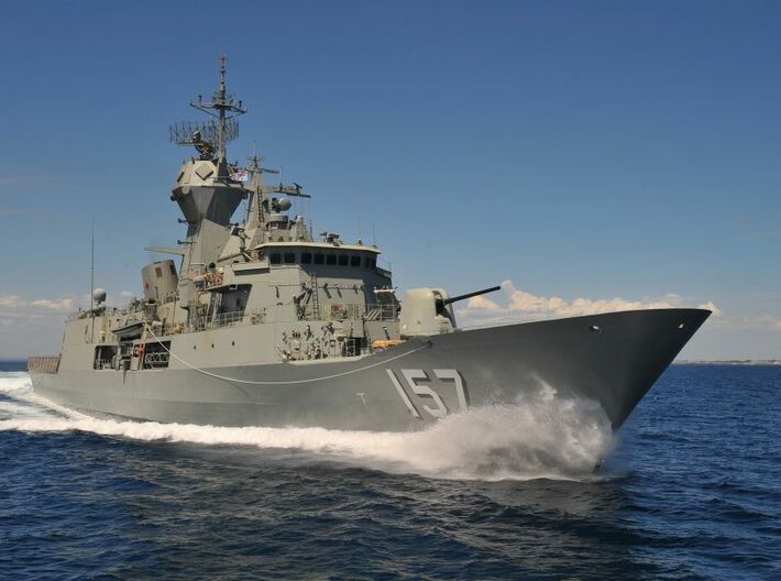 Nameplate HMAS Perth 3d printed Anzac class frigate HMAS Perth.