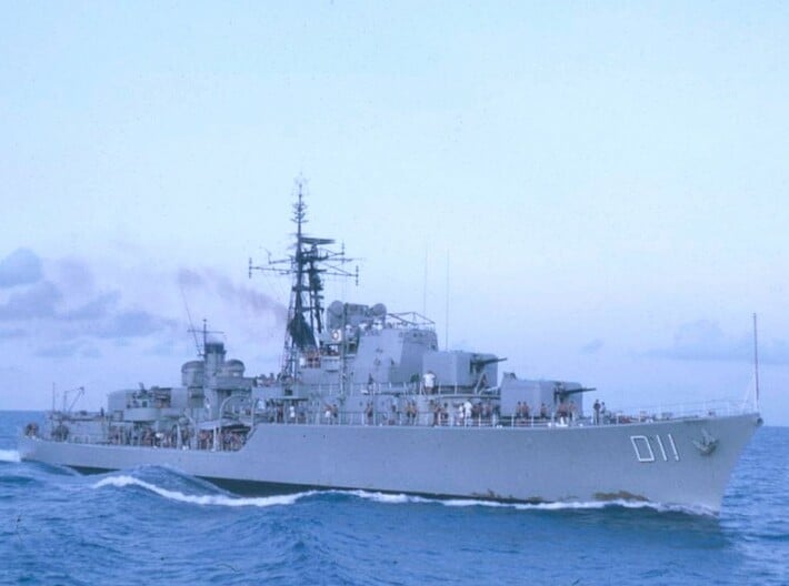 Nameplate HMAS Vampire 3d printed Daring class destroyer HMAS Vampire.