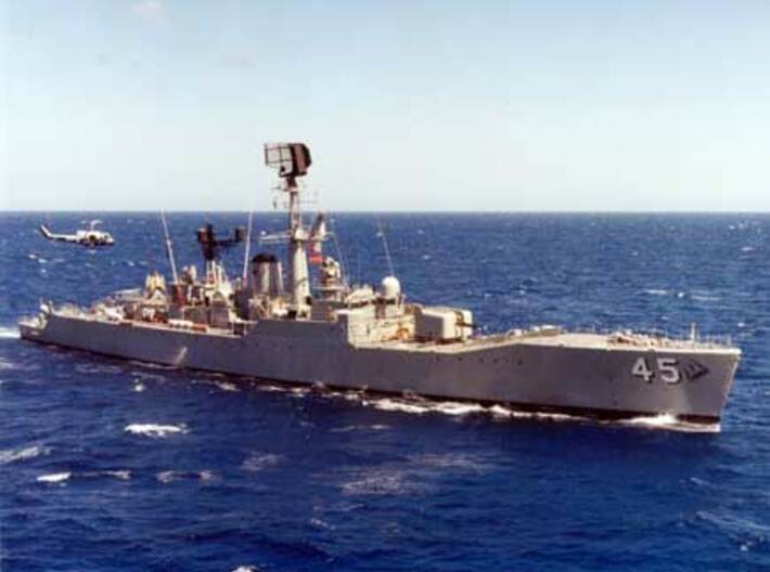 Nameplate HMAS Yarra 3d printed River class destroyer escort HMAS Yarra.