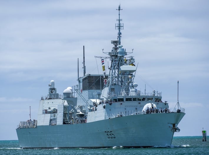 Nameplate HMCS Calgary 3d printed Halifax class frigate HMCS Calgary. Photo: Jon Dasbach, US Navy. 