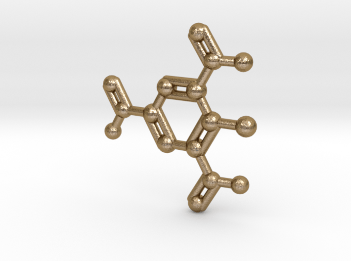 TNT Molecule Keychain Necklace 3d printed 