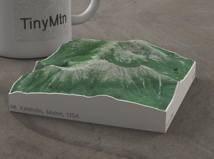 Mt. Katahdin, Maine, USA, 1:50000 Explorer 3d printed 