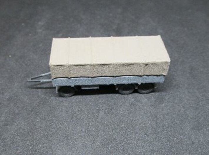 1/144 7 ton 3 axis trailer (German Wehrmacht) 3d printed