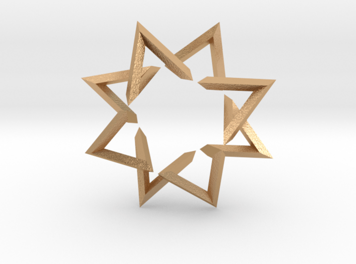 Regular 3D Polygon: (+++---)^4-rotated (medium) 3d printed 