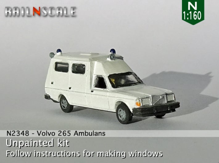 Volvo 265 Ambulans (N 1:160) 3d printed
