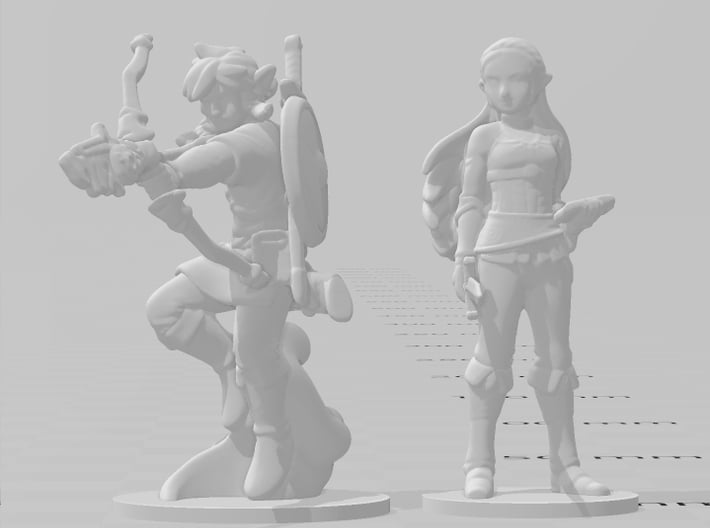 Link Breath of Wild Archer miniature model fantasy 3d printed 