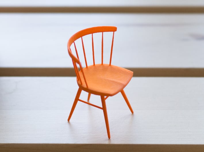 Nakashima Straight-Backed Chair - 6cm tall 3d printed