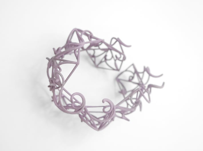 Aster Cuff 3d printed Custom Dyed Colors (Wisteria)
