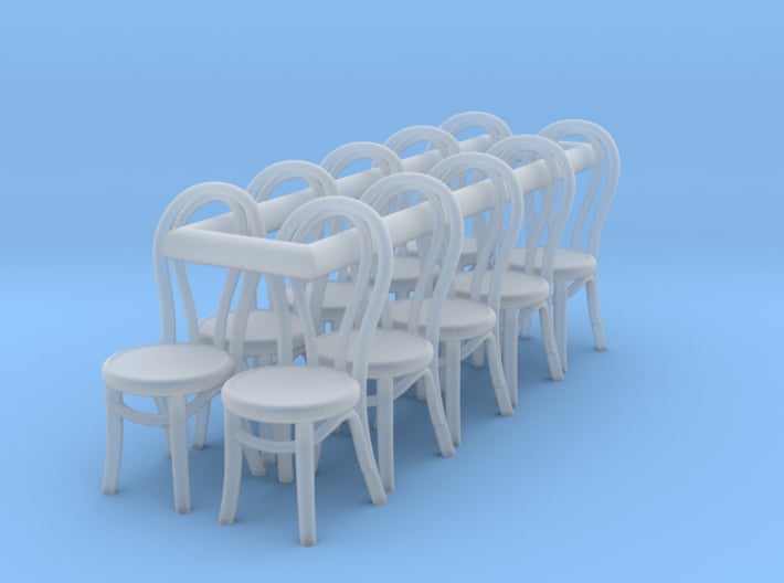 1:48 Bentwood Chairs (Set of 10) 3d printed