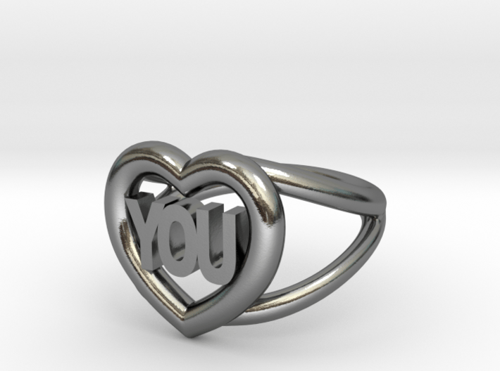 I love you ring 3d printed 
