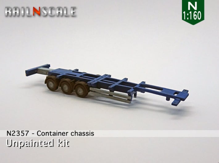 Container chassis (N 1:160) 3d printed 