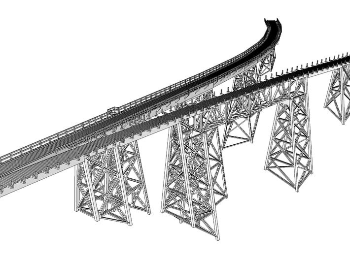 Keddie Wye Bridge Pier Tower 5 Z scale 3d printed 