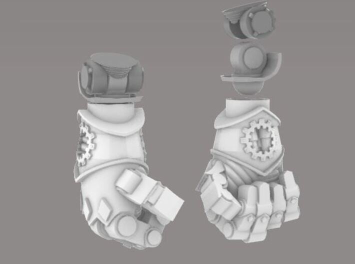 5 Prime Bionic Large Right closed fist 3d printed 