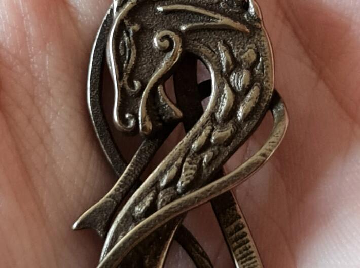 Nordic Dragon pendant 3d printed 
