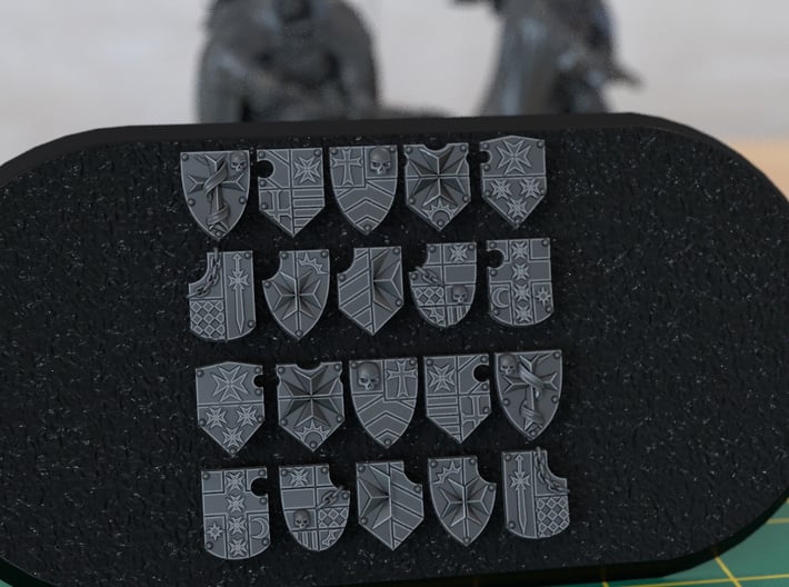 accessory Model 10 black templar Small shield seal 3d printed 