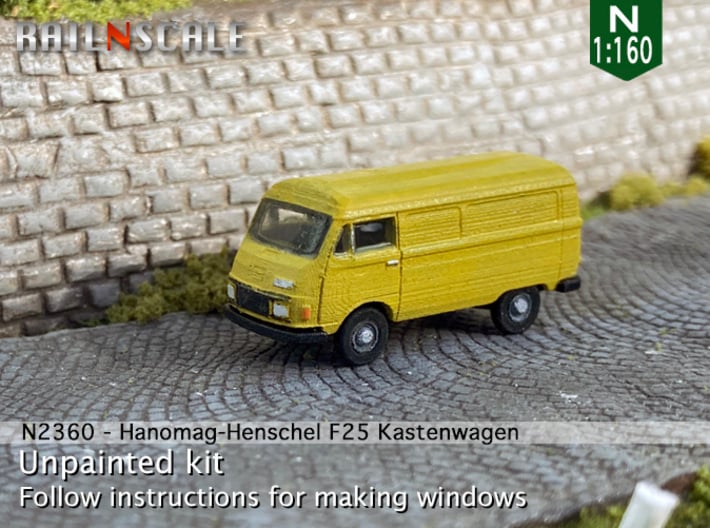 Hanomag-Henschel F25 Kastenwagen (N 1:160) 3d printed
