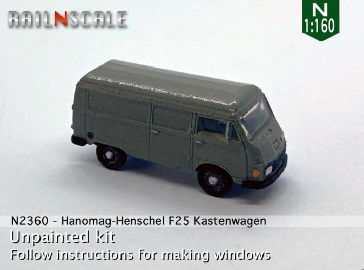 Hanomag-Henschel F25 Kastenwagen (N 1:160) 3d printed 
