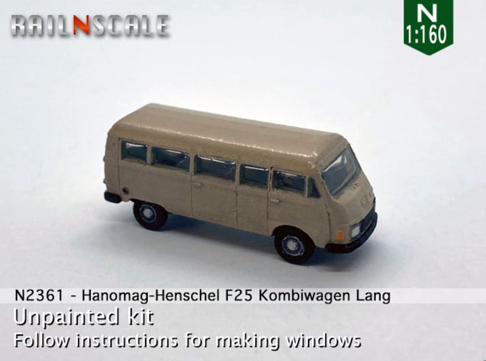 Hanomag-Henschel F25 Kombiwagen Lang (N 1:160) 3d printed 