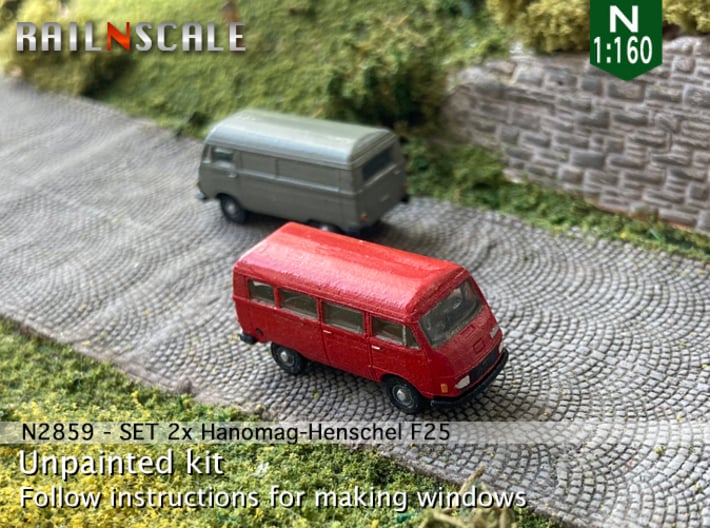 SET 2x Hanomag-Henschel F25 (N 1:160) 3d printed 