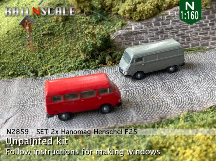 SET 2x Hanomag-Henschel F25 (N 1:160) 3d printed 